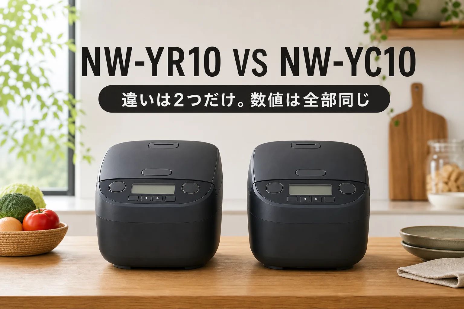 【象印】NW-YR10とNW-YC10の違いは2つだけ。公式仕様の数値は全部同じでした
