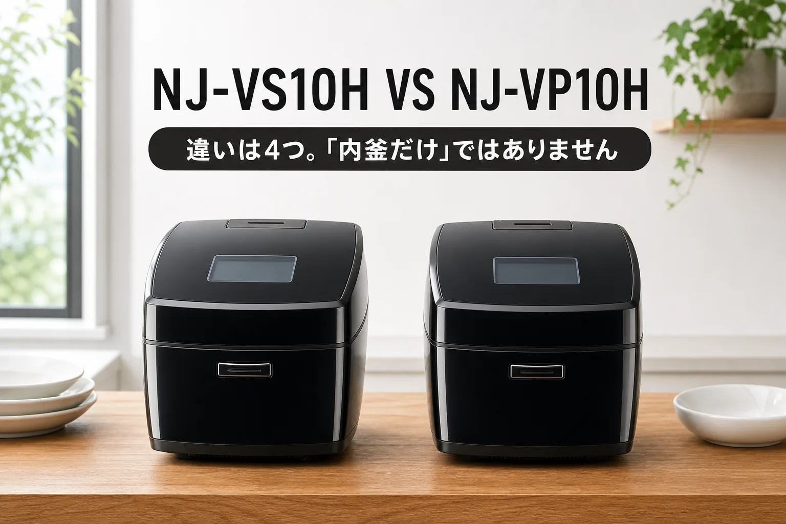 【三菱・炭炊釜】NJ-VS10HとNJ-VP10Hの違いは4つ。「内釜だけ」ではありません