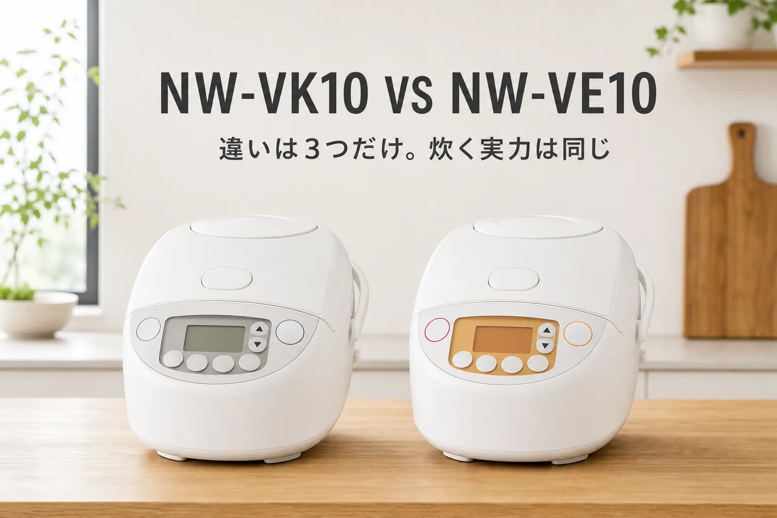 【象印・極め炊き】NW-VK10とNW-VE10の違いは3つだけ。炊く実力は同じ、新しいほうが安い逆転に注意