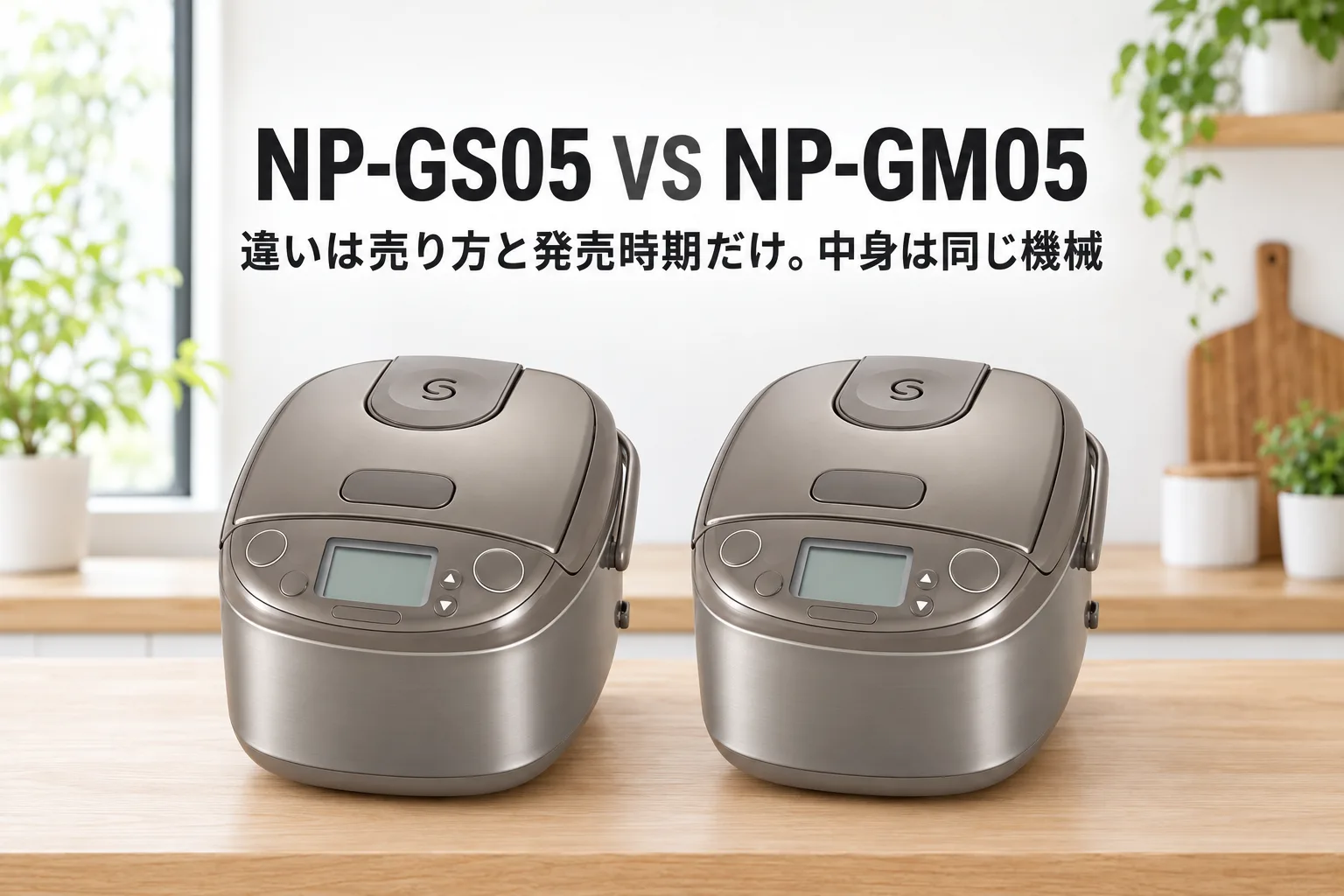 【象印・極め炊き】NP-GS05とNP-GM05の違いは売り方と発売時期だけ。補修部品の品番も取扱説明書も同じでした