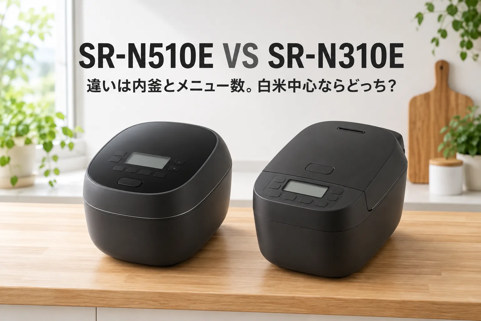 【パナソニック・おどり炊き】SR-N510EとSR-N310Eの違いは内釜とメニュー数。同じ日に出た上位とベーシック、白米中心ならどっち？