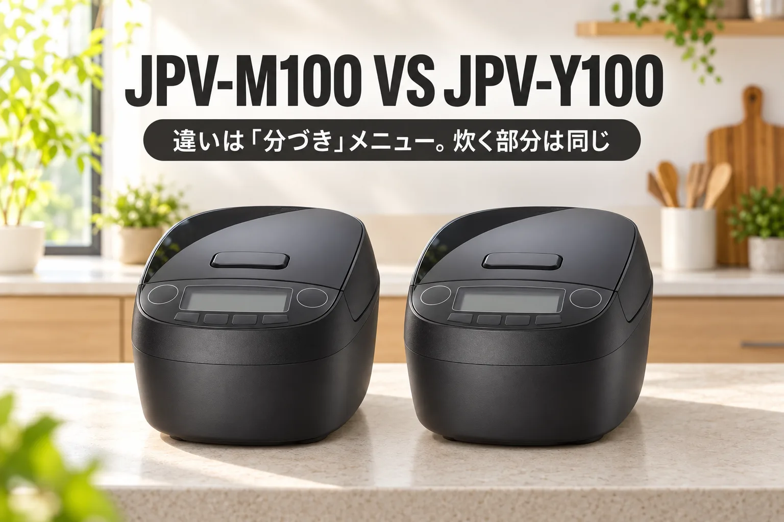 【タイガー・炊きたて】JPV-M100とJPV-Y100の違いは「分づき」メニュー。炊く部分は同じで価格差は1万円前後