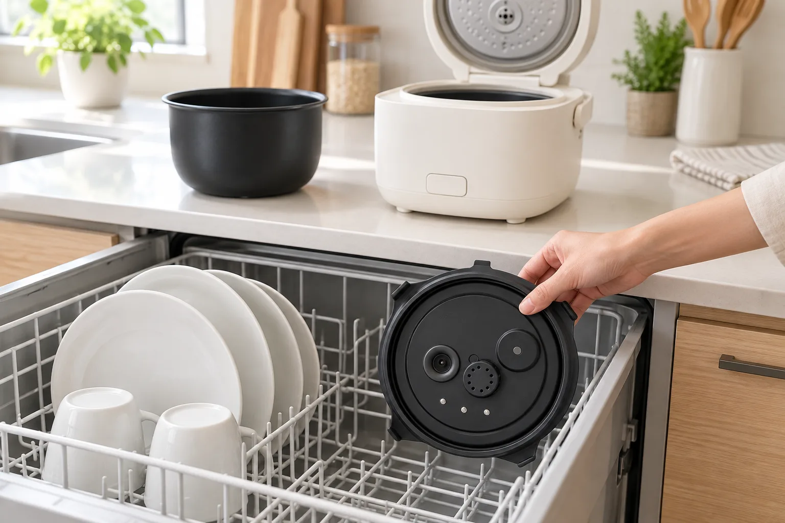 違い① 内ぶたを食器洗い乾燥機に入れられるのはNW-BC10だけのイメージ画像
