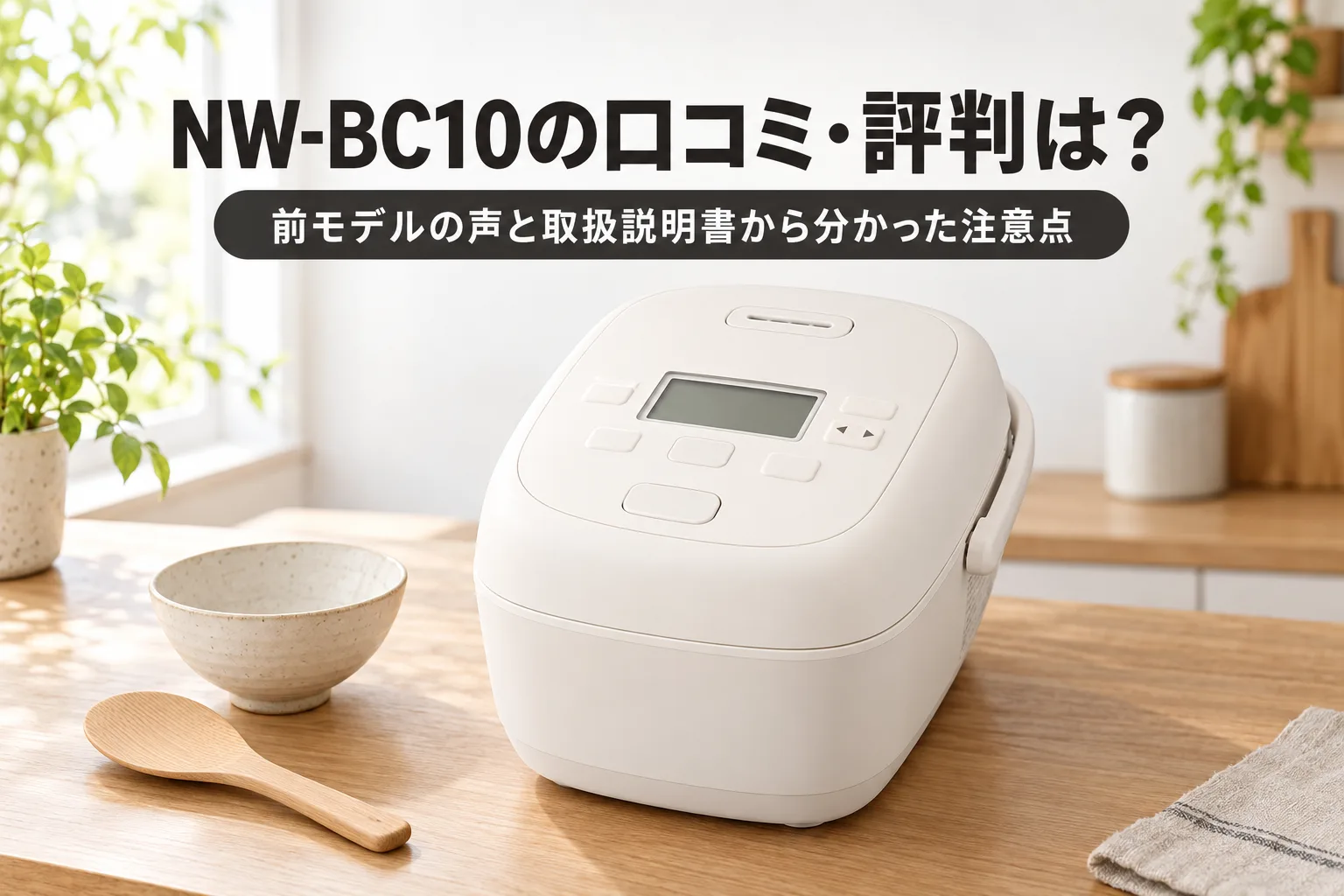 【象印・極め炊き】NW-BC10の口コミ・評判は？前モデルの声と取扱説明書から分かった注意点と向いている人