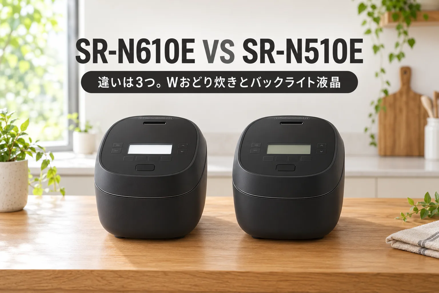【パナソニック・おどり炊き】SR-N610EとSR-N510Eの違いは3つ。Wおどり炊きとバックライト液晶に1万円台の差を払うか